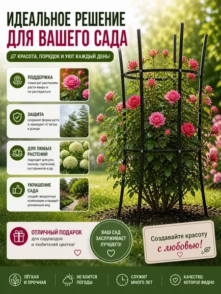 Опора для роз и садовых растений 58-938R