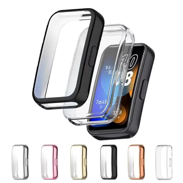 Чехол для Huawei Band 10 / 9 / 8 силиконовый противоударный, красный