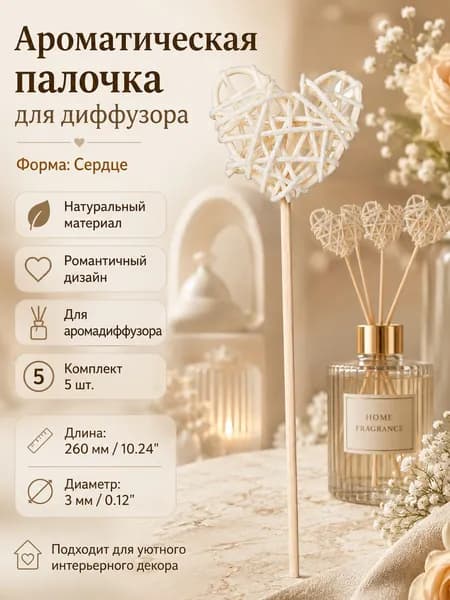 Ротанговые палочки для аромадиффузора, солнечная спираль, 5 шт., декор для дома
