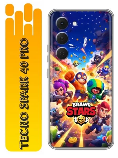 Чехол на Tecno Spark 40 Pro Броул Старс для мальчика