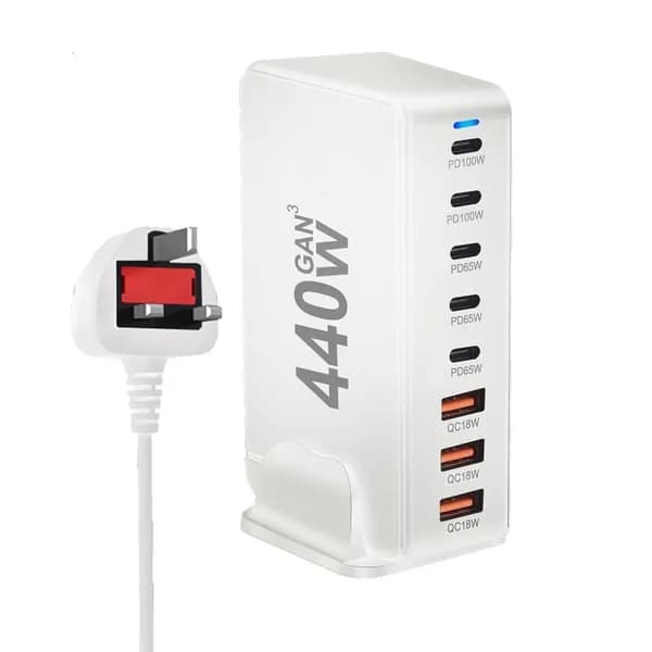 440W USB C Зарядное устройство PD, Белый - UK