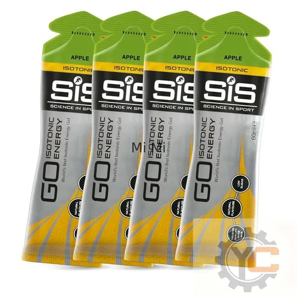 SiS, GO Isotonic Energy Gel, Гель изотонический углеводный, вкус Яблоко, 60мл, 4шт.
