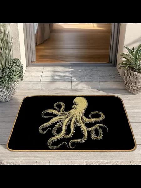 Фланелевый придверный коврик 50×80 см, мягкий, впитывающий