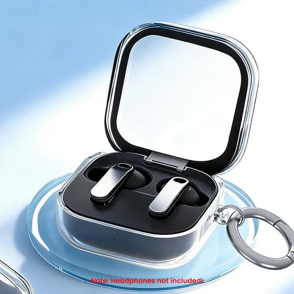 Чехол для наушников Samsung Galaxy Buds 4 и Buds 4 Pro из прозрачного ТПУ с креплением для ключей