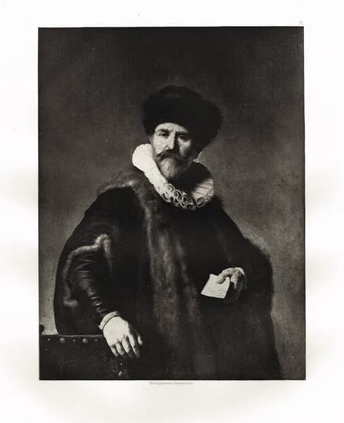 Портрет Николаса Рутса. Рембрандт Харменс ван Рейн. Гелиогравюра, 1897 год