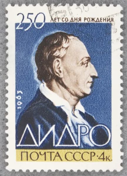 Почтовая марка "250 лет со дня рождения Дени Дидро (1713-1784)". Номинал 4 коп. СССР. 1963 год. (Загорский 2830)