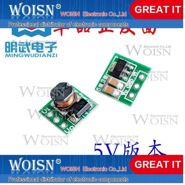 1шт 1.5V 1.8V 2.5V 3V 3.3V 3.7V 4.2V to 5V DC-DC boost conversion module Тип опции доставки: 5V output version