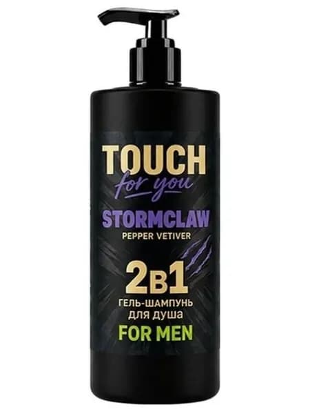 Гель-шампунь для душа мужской Touch for you 2в1 STORMCLAW, 1л