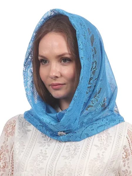 Платок-накидка, для церкви,храма,ниспадающий