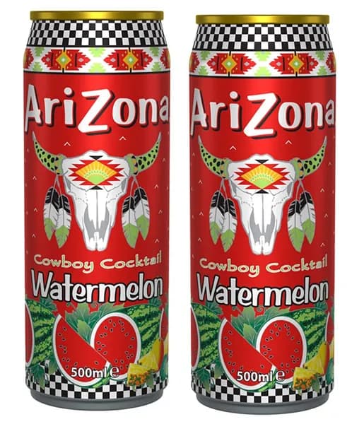 Напиток безалкогольный Arizona Watermelon Cowboy Cocktail, 2 шт по 500 мл