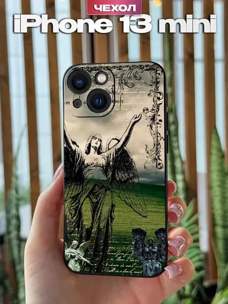 Чехол на iPhone 13 mini с принтом Ангел