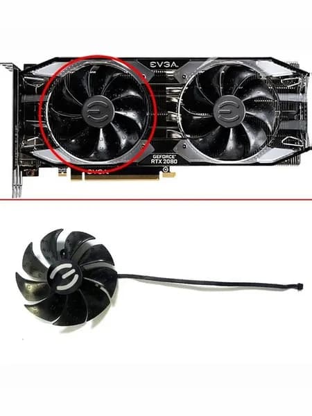 Вентилятор ЛЕВЫЙ для видеокарт EVGA RTX 2060 2070 2080 2080TI