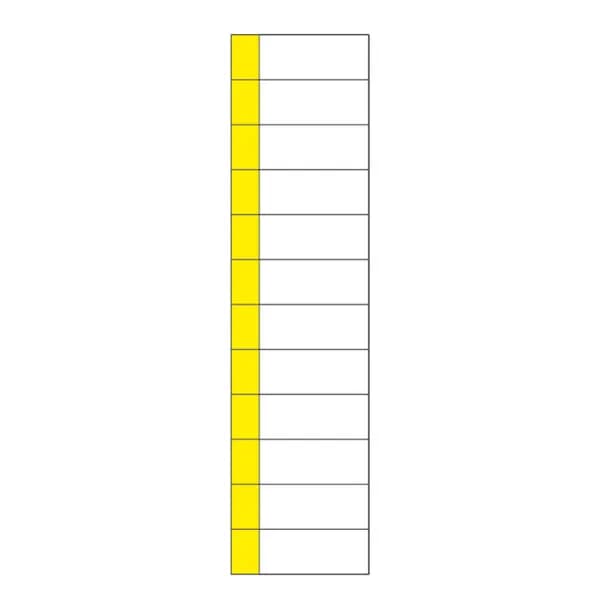 Наклейка маркировочная таблица 12 модулей (50х216 мм) REXANT 55-0010, 5 шт