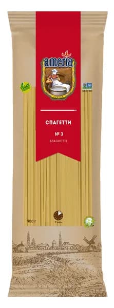 Макароны AMERIA Спагетти №3, 900 г / Паста, вермишель