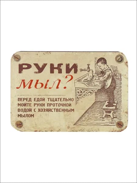 Магнит Простые Предметы " Руки мыл?", RM49RGB