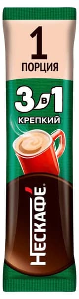 Напиток кофейный растворимый Нескафе 3 в 1 Крепкий, 14,5 г