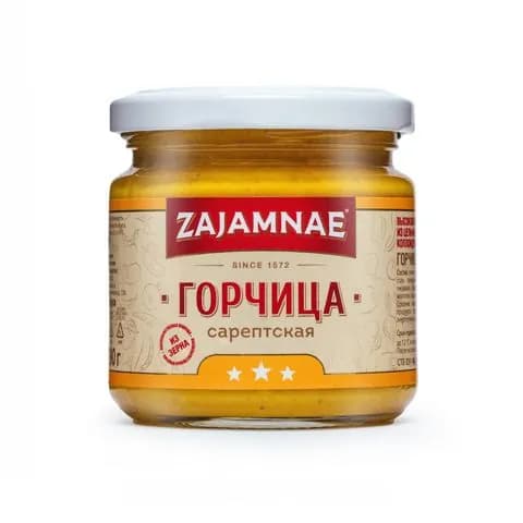 Горчица Сарептская сладко-пряная ZAJAMNAE, 190 гр.