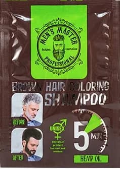 Окрашивающий шампунь для волос MENS MASTER Коричневый.