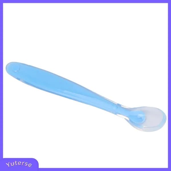 Baby Silicone Spoons, идеальная мягкость, для тренировки кормления младенцев синий