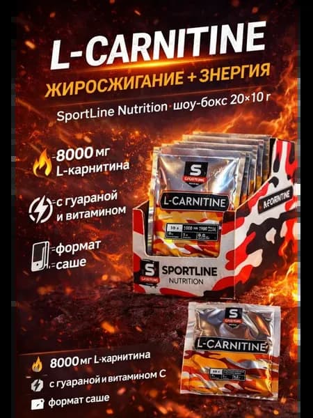 L-Карнитин SportLine шоу-бокс саше 10g (Клубника)