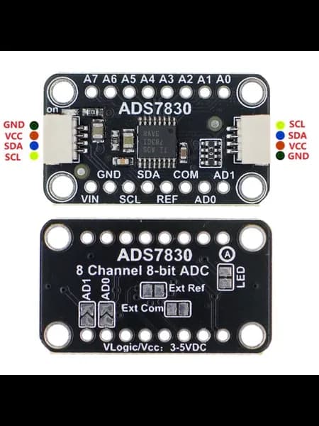 DC 2.7-5.5V ADS7830 8-бит АЦП модуль для Stemma Qt