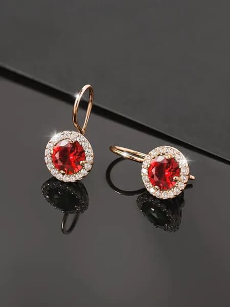 Серьги с фианитами серебро 925