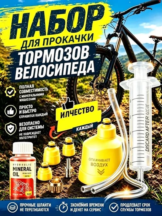 Набор для прокачки тормозов велосипеда