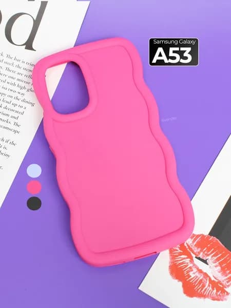 Чехол на Samsung Galaxy A53 / Самсунг Галакси А53 фуксия, объемный