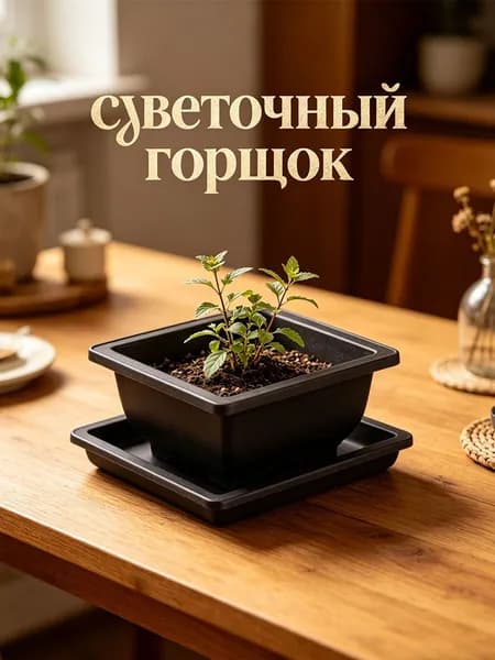 Горшок для цветов, 1 шт, цвет лиловый