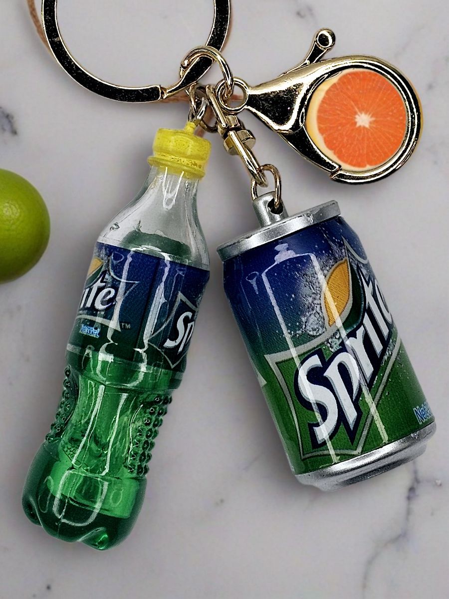 Брелок на рюкзак Бутылка/банка Sprite/брелок на сумку/на ключи