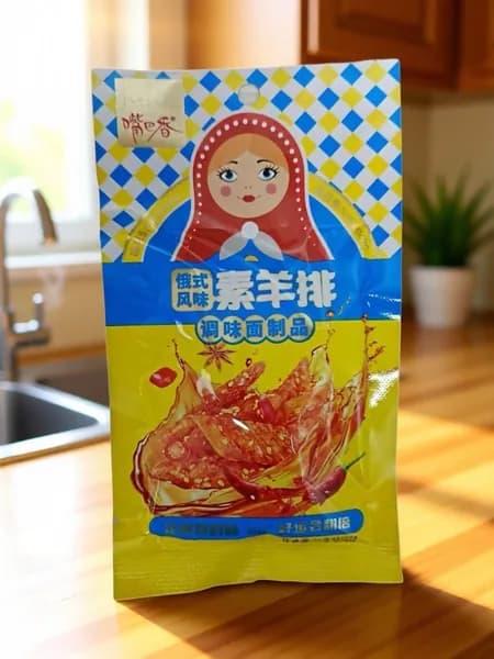 Снек Ла Тяо пшеничные палочки со вкусом бараньих ребер соевое мясо