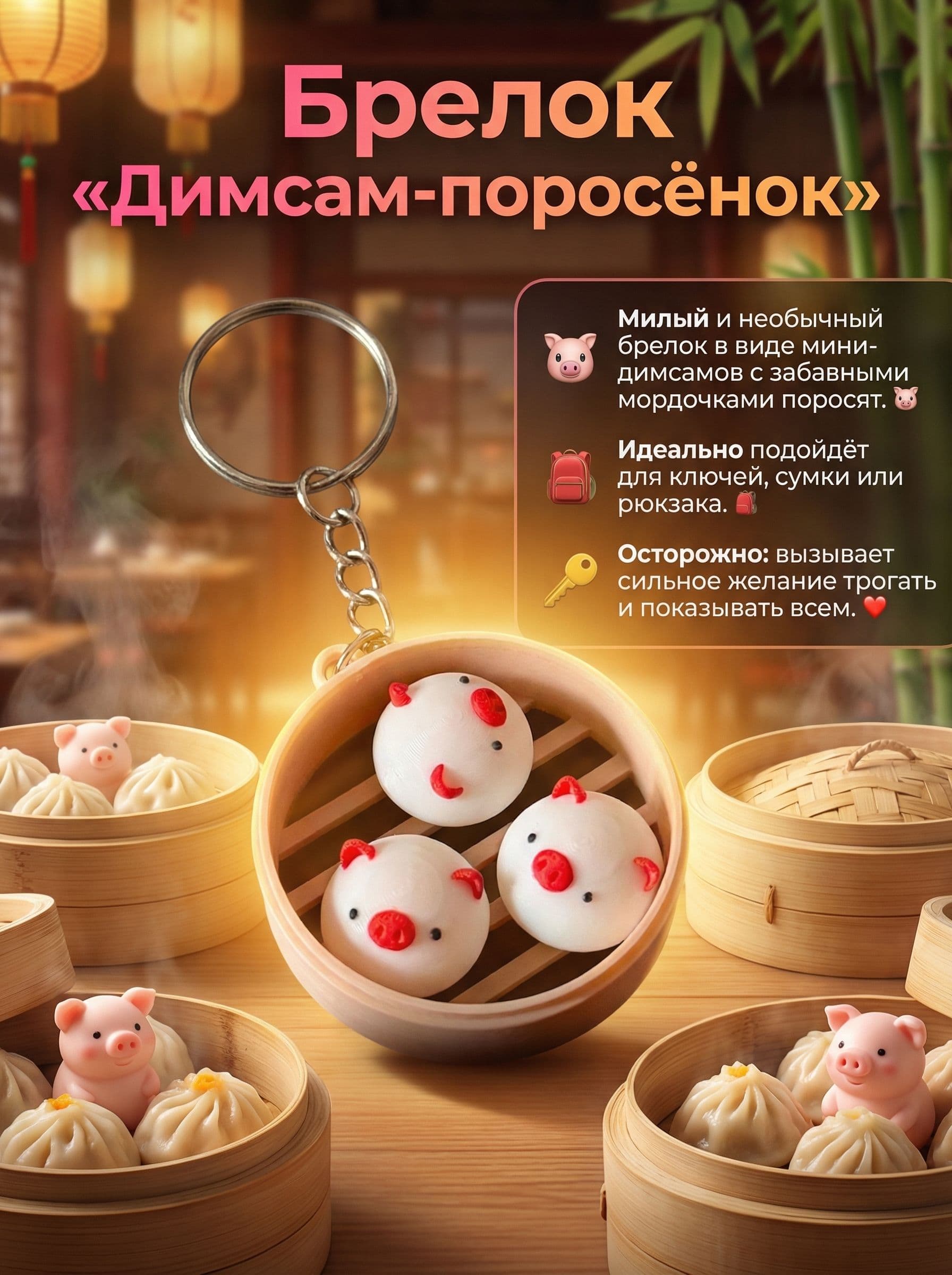 Брелок Димсам-поросенок