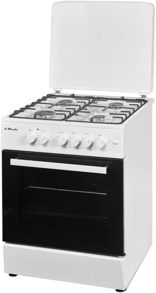 Газовая плита с электрической духовкой, 60 см., il Monte FO-GE6040-WH Белый