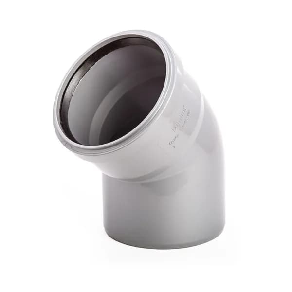 Отвод Lammin (Lm35040011045) d110 мм 45 пластиковый для внутренней канализации