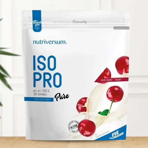 Сывороточный протеин изолят Iso PRO Nutriversum 700 гр (вишнёвый йогурт)