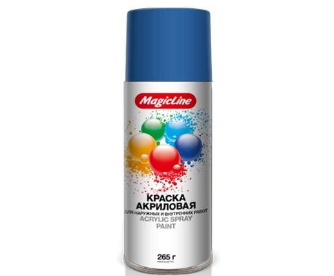 Краска-спрей (эмаль) RAL 5010 синяя 450мл (265гр) аэрозоль (MagicLine)