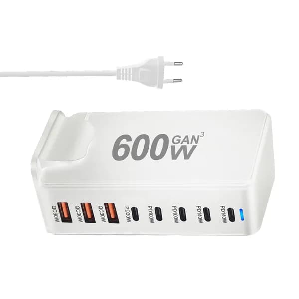 600 Вт USB C зарядный концентратор 8 портов быстрый зарядник для планшетов телефонов адаптер