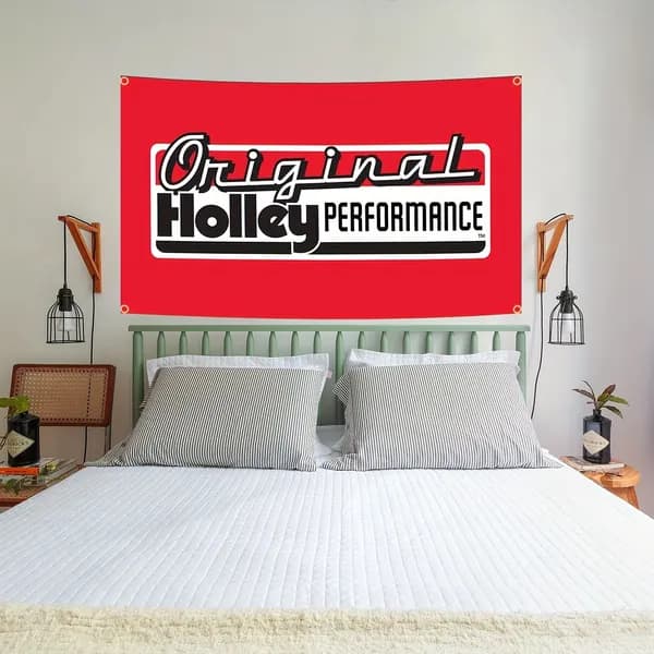 100-70 Флаг Holley Performance Racing, прочный полиэстеровый фон, яркий красно-белый баннер для декора гаража, дома, лодки и автомобиля.