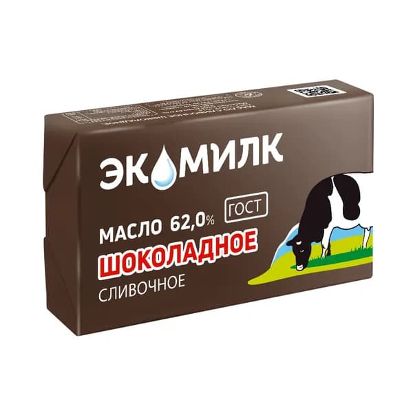 Масло сливочное Шоколадное 62% 180 г, Экомилк