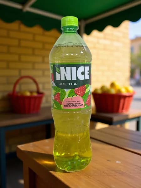 Холодный чай 'IN ICE Зеленый Клубника со сливками , 9шт х 1л
