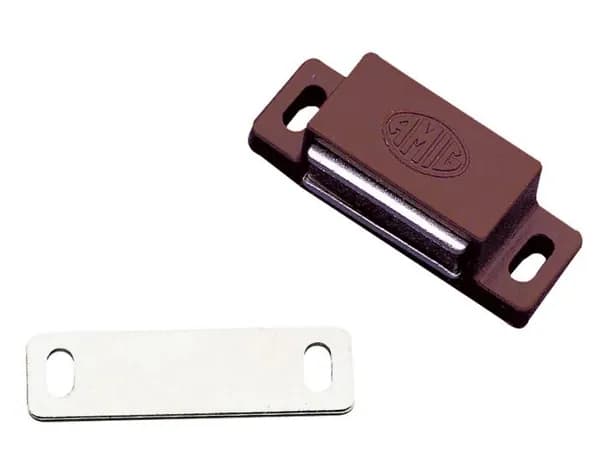 Защелка магнитная Amig мод.5 (186), коричн. 43х15 мм, комплект 5 шт.