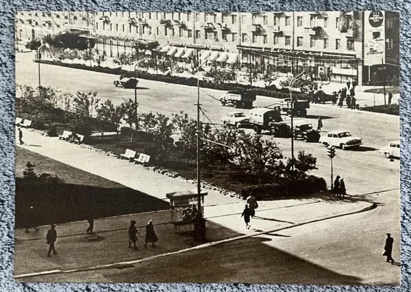 Открытка СССР Омск -Ленинградская площадь 1966 год #27