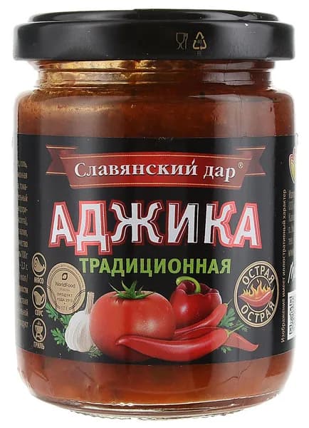 Аджика Славянский дар овощная, традиционная, 170 г