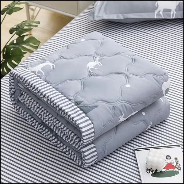 MUJI Одеяло Евро 180x200 см, Всесезонное, с наполнителем Ватин, комплект из 1 шт