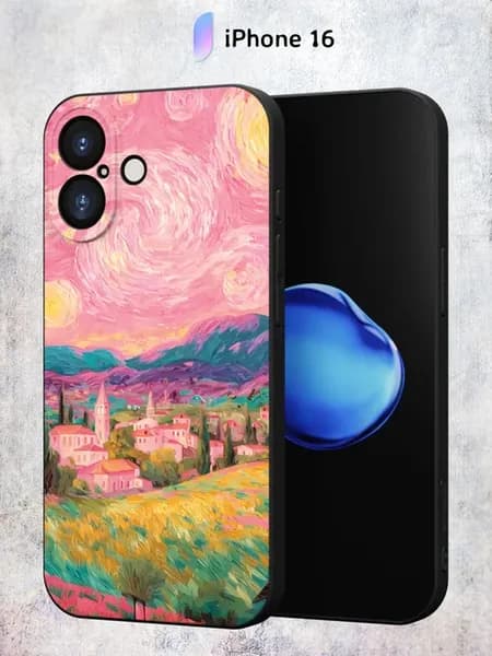 Чехол на iPhone 16 с принтом Ван Гог