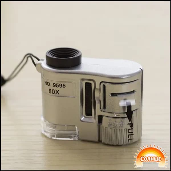 Мини-микроскоп LED Micro 9595 с защитным кожаным чехлом