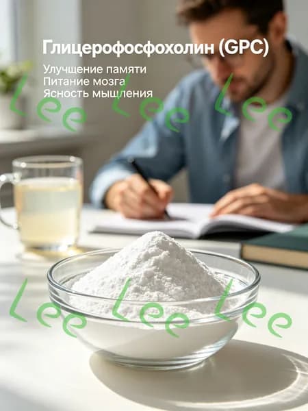 100 г Глицерофосфохолин (GPC) порошок/ улучшение памяти, питание мозга и ясность мышления/натуральный источник х