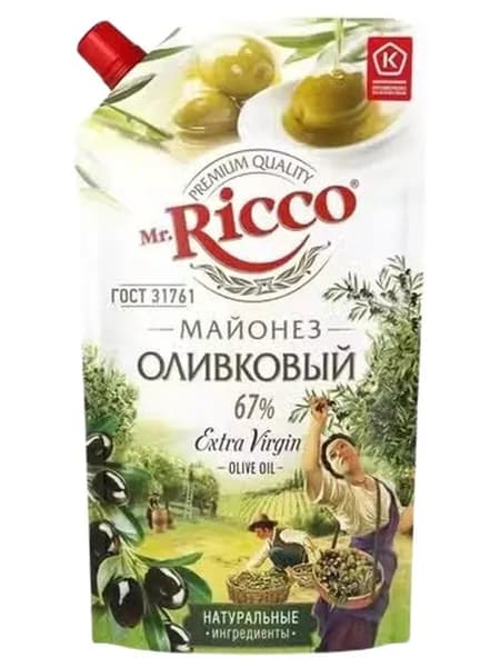 Майонез Mr. Ricco Оливковый 67% 400 мл