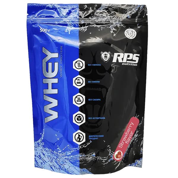 RPS Nutrition Whey Protein - 500 грамм, клубника (16 порций)