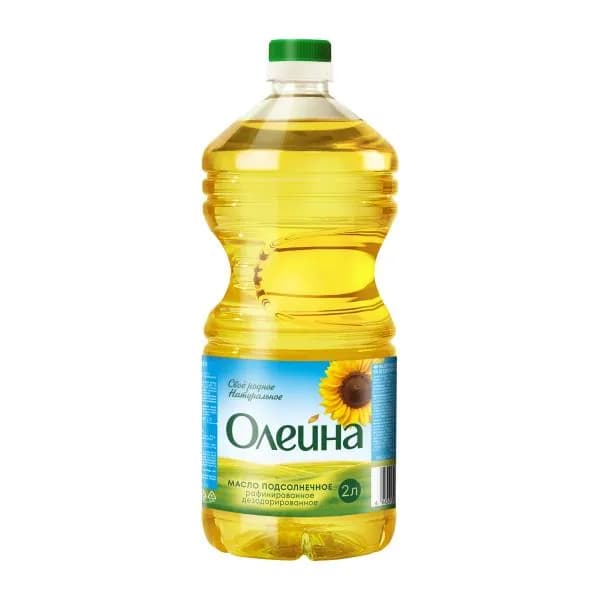 Масло подсолнечное Олейна рафинированное 2л